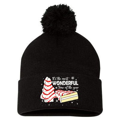 The Most Wonderful Christmas Snack Cake Time Of The Year TShirt Pom Pom 12in Knit Beanie