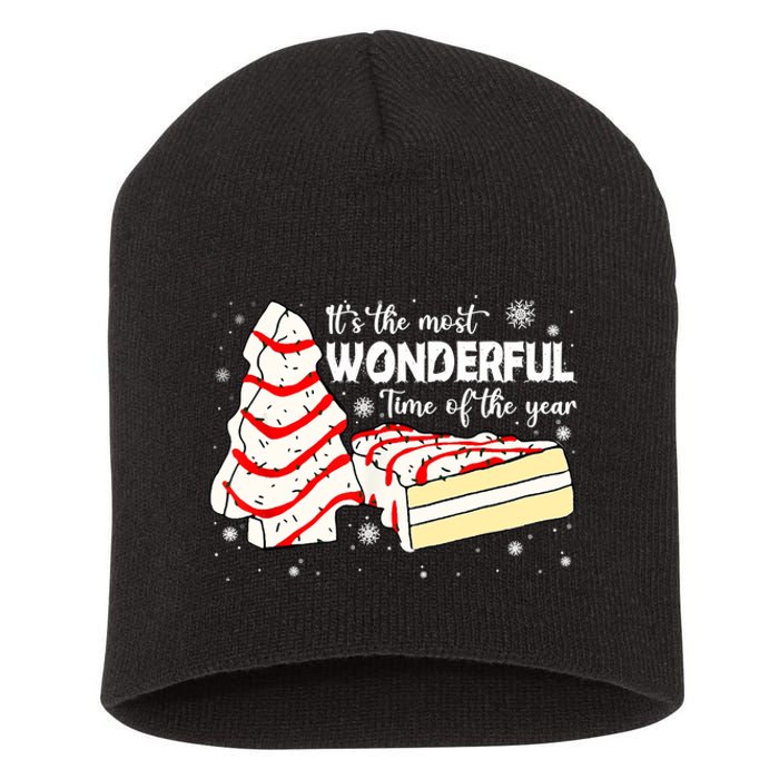 The Most Wonderful Christmas Snack Cake Time Of The Year TShirt Short Acrylic Beanie