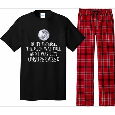 The Moon Was Full And I Was Left Unsupervised Witch Gift Pajama Set