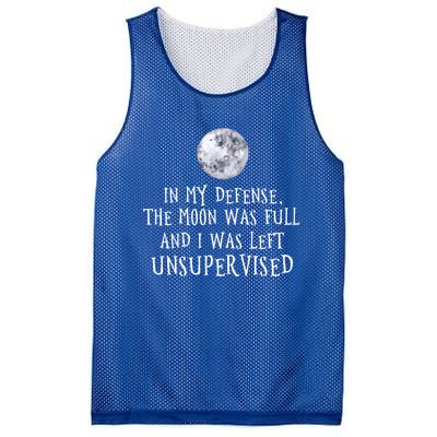 The Moon Was Full And I Was Left Unsupervised Witch Gift Mesh Reversible Basketball Jersey Tank