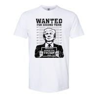 Trump Mugshot Wanted For Second Term 2024 . Softstyle CVC T-Shirt