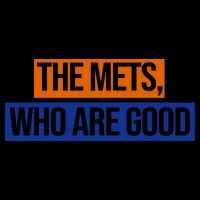 The Mets Who Are Good Stripe Pom Pom Beanie
