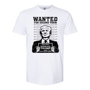 Trump Mugshot Wanted For Second Term 2024 Softstyle CVC T-Shirt