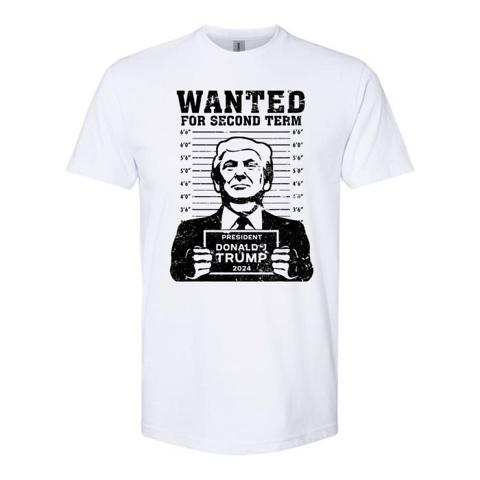 Trump Mugshot Wanted For Second Term 2024 Softstyle CVC T-Shirt