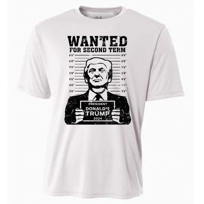 Trump Mugshot Wanted For Second Term 2024 Cooling Performance Crew T-Shirt