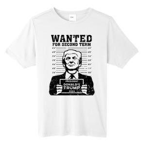 Trump Mugshot Wanted For Second Term 2024 Tall Fusion ChromaSoft Performance T-Shirt