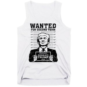 Trump Mugshot Wanted For Second Term 2024 Tank Top