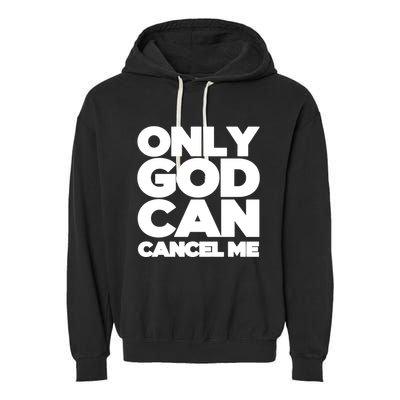 Tana Mongeau Wearing Only God Can Cancel Me Garment-Dyed Fleece Hoodie