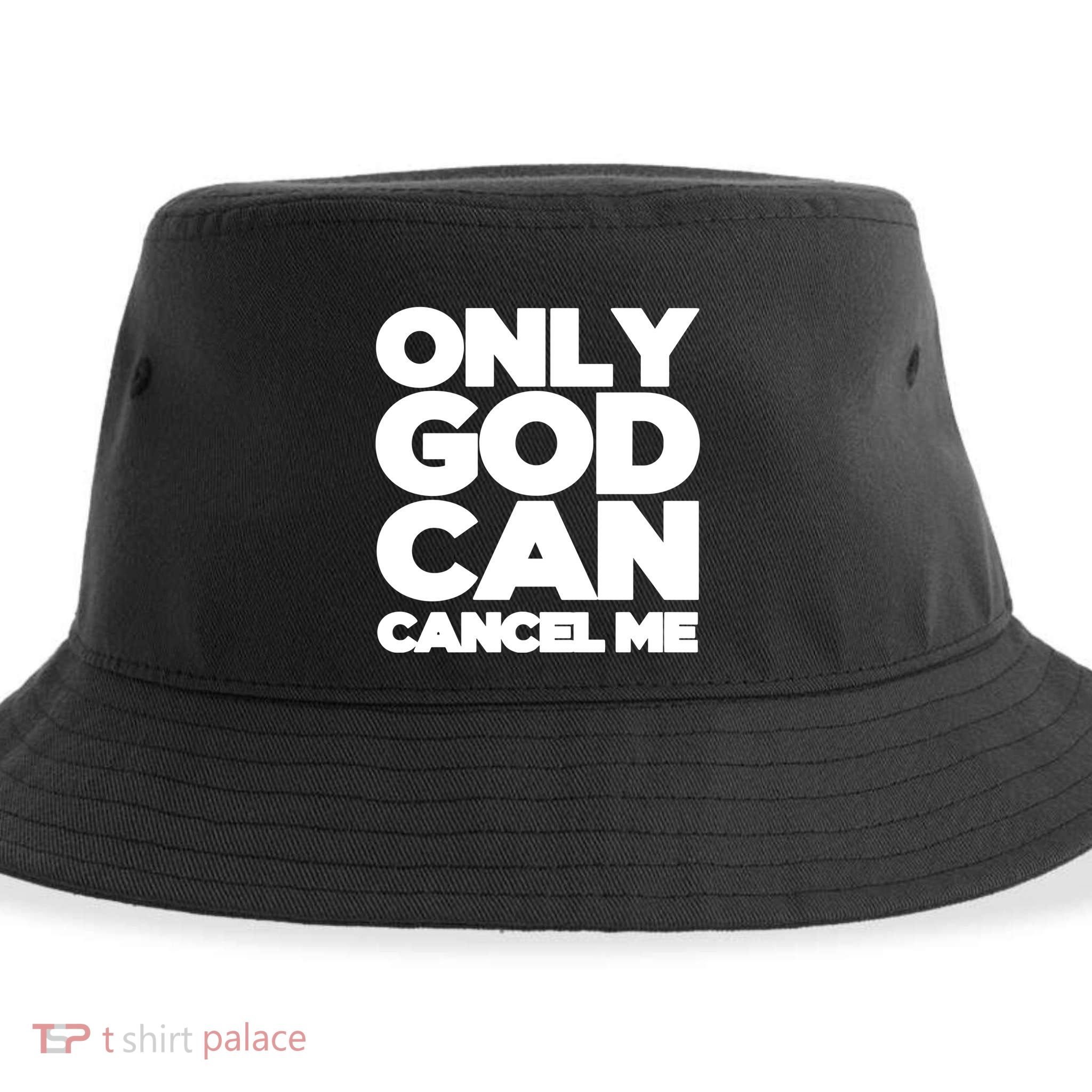 Tana Mongeau Wearing Only God Can Cancel Me Sustainable Bucket Hat