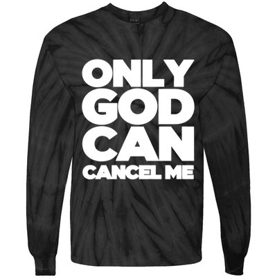 Tana Mongeau Wearing Only God Can Cancel Me Tie-Dye Long Sleeve Shirt