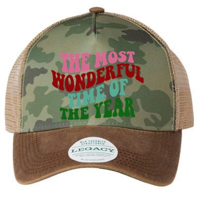 The Most Wonderful Time Of The Year Holiday Groovy Legacy Tie Dye Trucker Hat