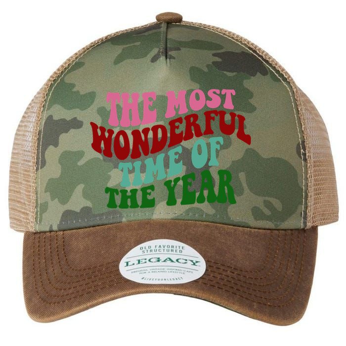The Most Wonderful Time Of The Year Holiday Groovy Legacy Tie Dye Trucker Hat