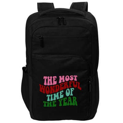 The Most Wonderful Time Of The Year Holiday Groovy Impact Tech Backpack