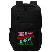 The Most Wonderful Time Of The Year Holiday Groovy Impact Tech Backpack