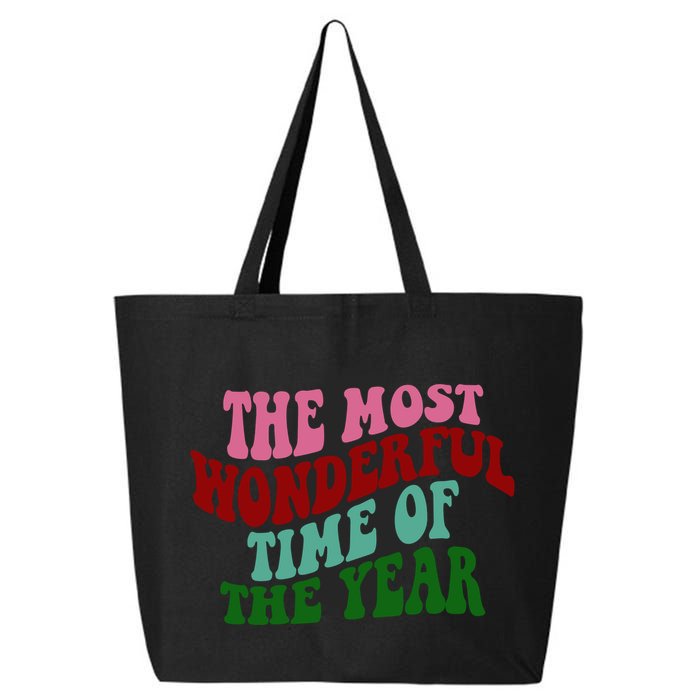 The Most Wonderful Time Of The Year Holiday Groovy 25L Jumbo Tote