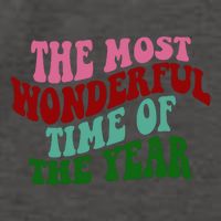 The Most Wonderful Time Of The Year Holiday Groovy Vector Backpack