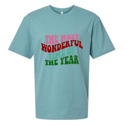 The Most Wonderful Time Of The Year Holiday Groovy Sueded Cloud Jersey T-Shirt