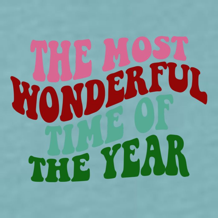 The Most Wonderful Time Of The Year Holiday Groovy Sueded Cloud Jersey T-Shirt