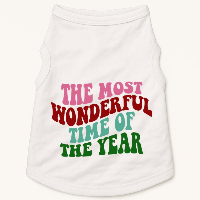 The Most Wonderful Time Of The Year Holiday Groovy Doggie Tank