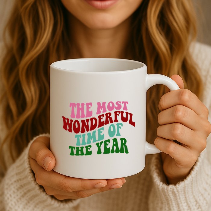 The Most Wonderful Time Of The Year Holiday Groovy Mug