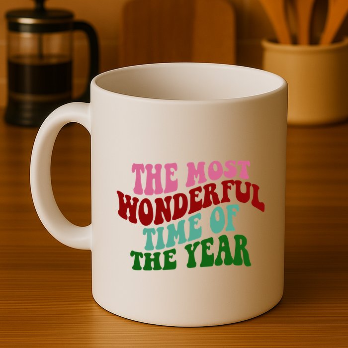 The Most Wonderful Time Of The Year Holiday Groovy Mug