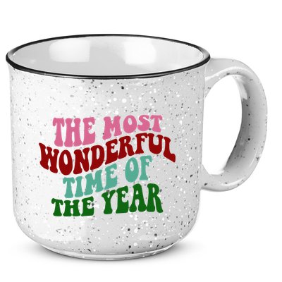 The Most Wonderful Time Of The Year Holiday Groovy 15oz Campfire Ceramic Mug