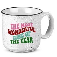 The Most Wonderful Time Of The Year Holiday Groovy 15oz Campfire Ceramic Mug