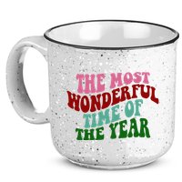 The Most Wonderful Time Of The Year Holiday Groovy 15oz Campfire Ceramic Mug