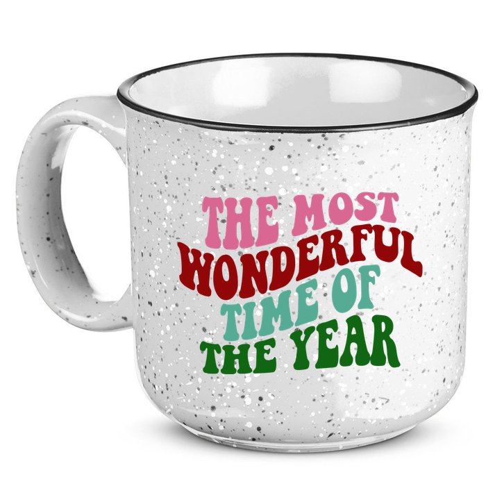 The Most Wonderful Time Of The Year Holiday Groovy 15oz Campfire Ceramic Mug