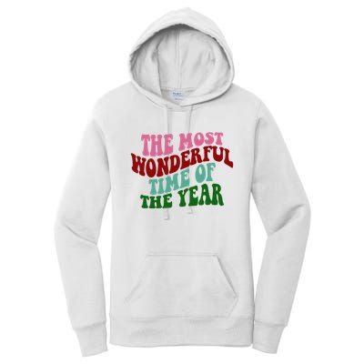 The Most Wonderful Time Of The Year Holiday Groovy Women's Pullover Hoodie