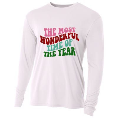 The Most Wonderful Time Of The Year Holiday Groovy Cooling Performance Long Sleeve Crew