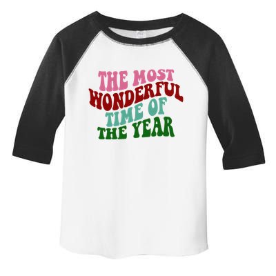 The Most Wonderful Time Of The Year Holiday Groovy Toddler Fine Jersey T-Shirt