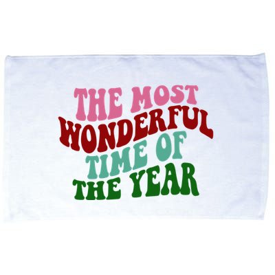 The Most Wonderful Time Of The Year Holiday Groovy Microfiber Hand Towel