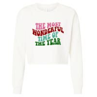 The Most Wonderful Time Of The Year Holiday Groovy Cropped Pullover Crew