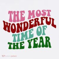 The Most Wonderful Time Of The Year Holiday Groovy Short Acrylic Beanie