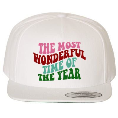 The Most Wonderful Time Of The Year Holiday Groovy Wool Snapback Cap