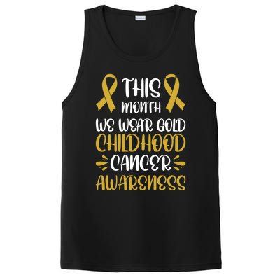 This Month We Wear Gold Hood Cancer Awareness Gift PosiCharge Competitor Tank