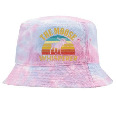 The Moose Whisperer Funny Moose Lover Camper Tie-Dyed Bucket Hat