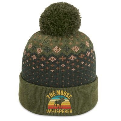 The Moose Whisperer Funny Moose Lover Camper The Baniff Cuffed Pom Beanie