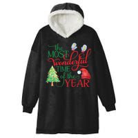 The Most Wonderful Time Of The Year Christmas Hooded Wearable Blanket