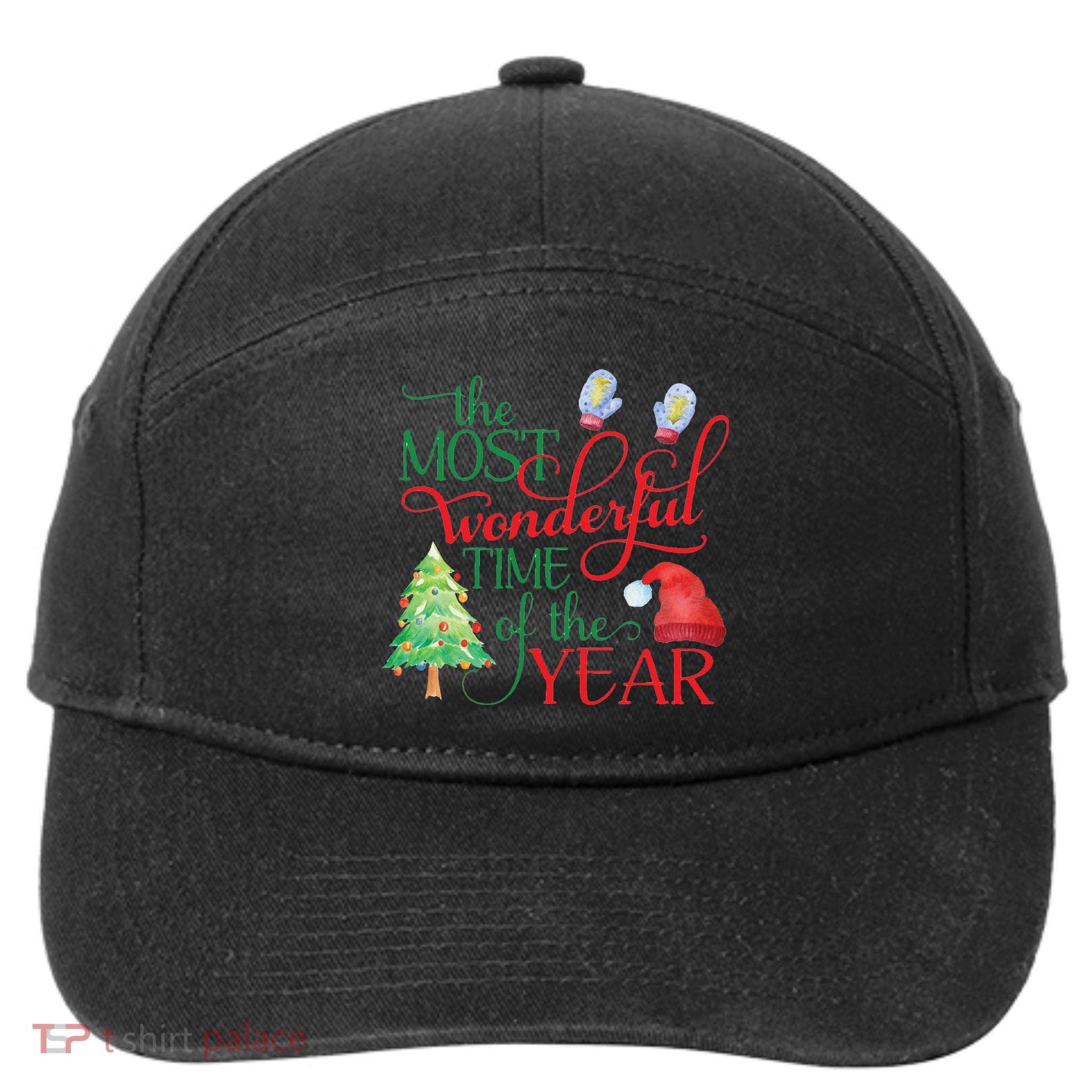 The Most Wonderful Time Of The Year Christmas 7-Panel Snapback Hat