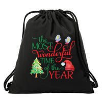 The Most Wonderful Time Of The Year Christmas Drawstring Bag