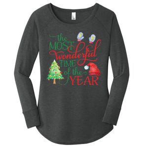 The Most Wonderful Time Of The Year Christmas Women's Perfect Tri Tunic Long Sleeve Shirt