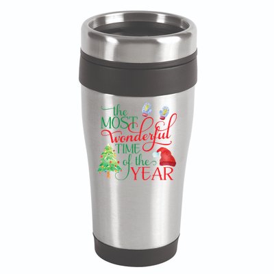 The Most Wonderful Time Of The Year Christmas 16oz Travel Tumbler