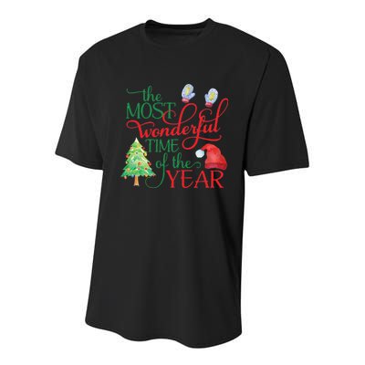 The Most Wonderful Time Of The Year Christmas Youth Performance Sprint T-Shirt