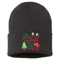 The Most Wonderful Time Of The Year Christmas Sustainable Knit Beanie