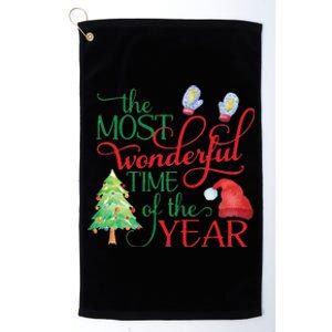 The Most Wonderful Time Of The Year Christmas Platinum Collection Golf Towel