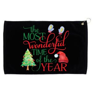 The Most Wonderful Time Of The Year Christmas Grommeted Golf Towel