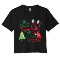 The Most Wonderful Time Of The Year Christmas Women's Crop Top Tee