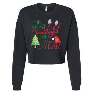 The Most Wonderful Time Of The Year Christmas Cropped Pullover Crew